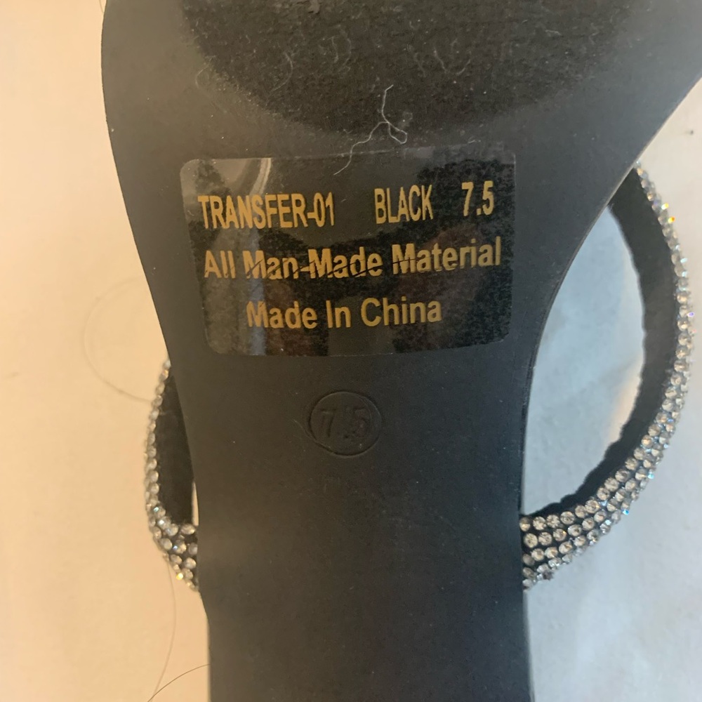 Black Rhinestone Heels - Picture 9 of 10